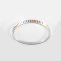 Seiko Mod SKX / SRPD Chapter Ring: Metallic White With Orange Markers