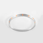 Seiko Mod SKX / SRPD Chapter Ring: Metallic White With Orange Markers