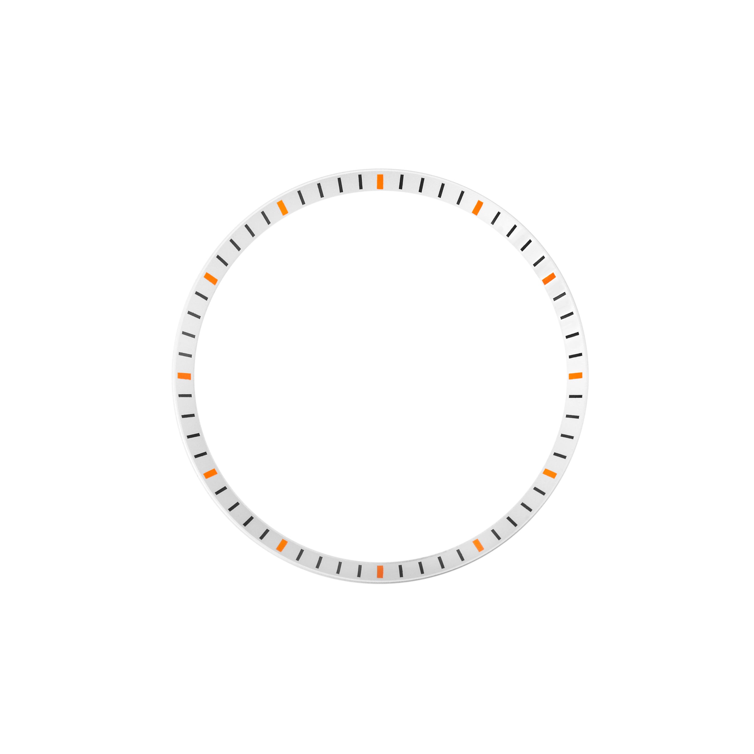 Seiko Mod SKX / SRPD Chapter Ring: Metallic White With Orange