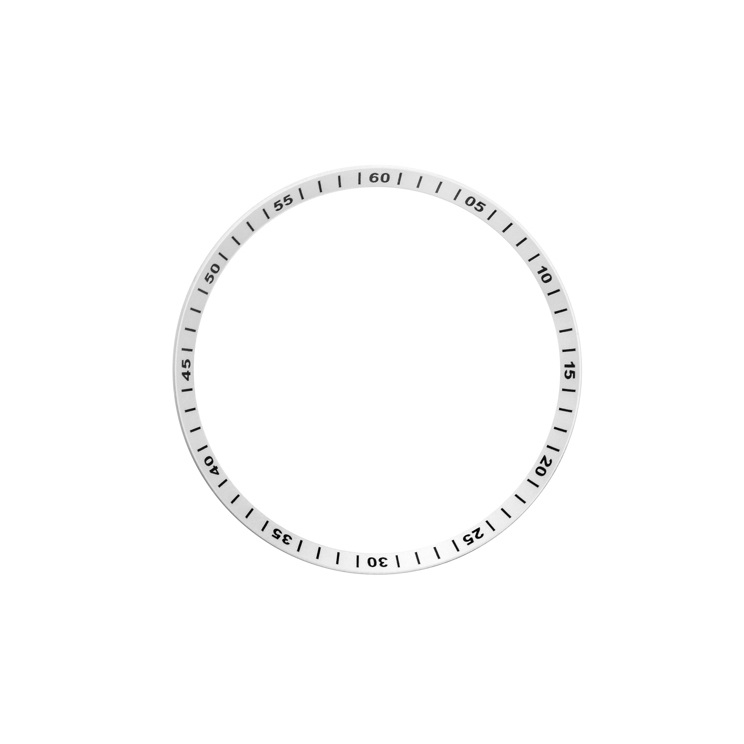 Seiko Mod SKX / SRPD Chapter Ring: Metallic White With Black