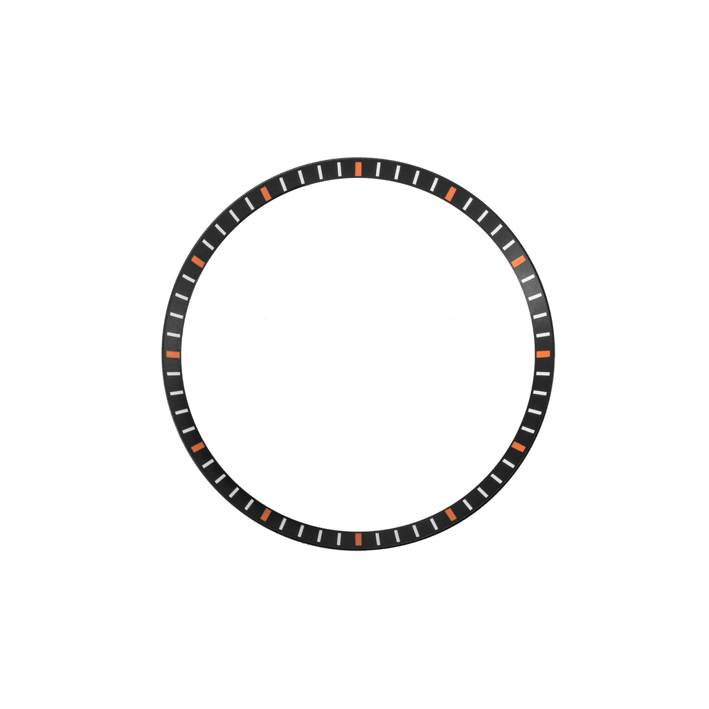 Seiko Mod SKX / SRPD Chapter Ring: Black With Orange Markers