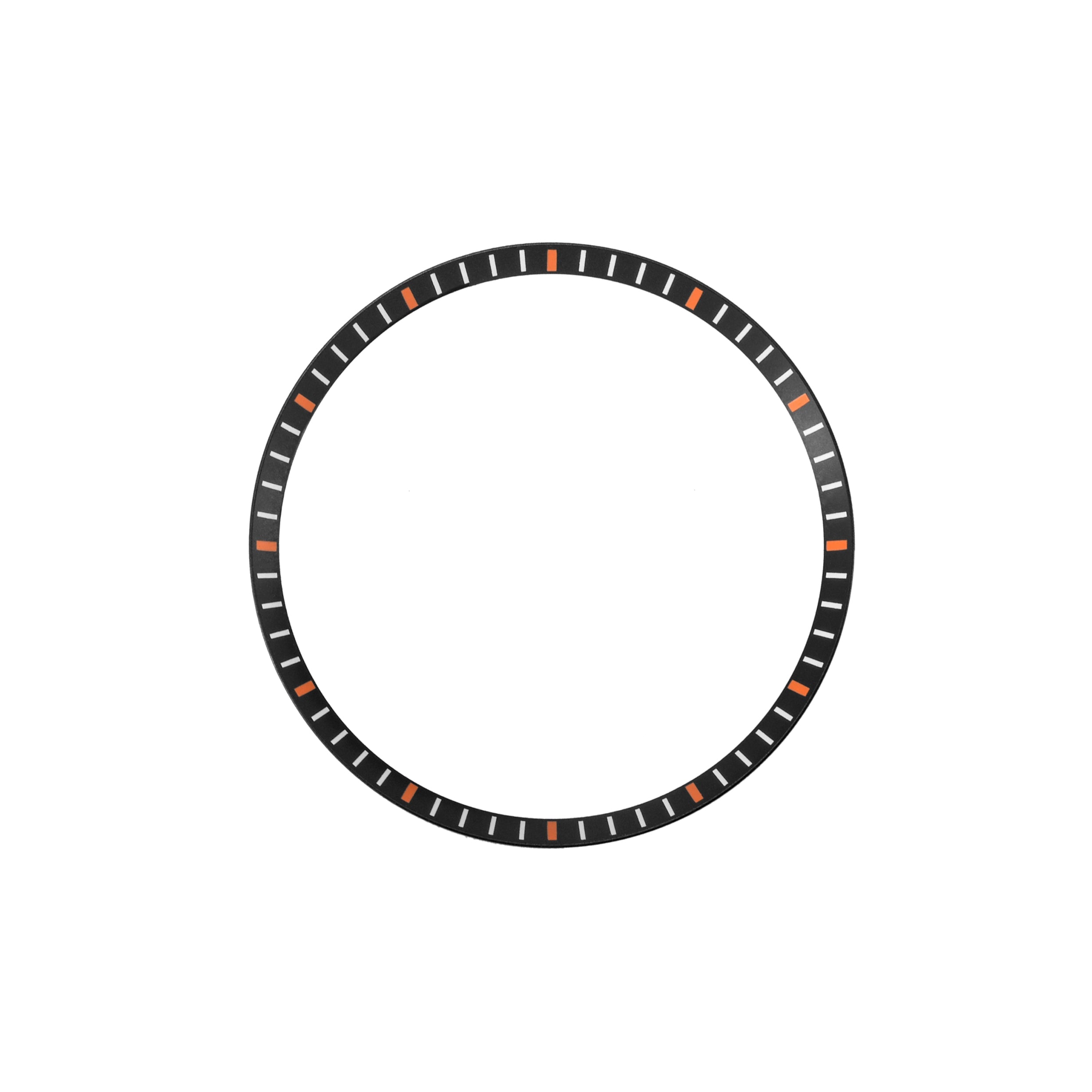Seiko Mod SKX / SRPD Chapter Ring: Black With Orange Markers