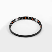 Load image into Gallery viewer, SKX / SRPD Chapter Ring: Black With Orange Markers

