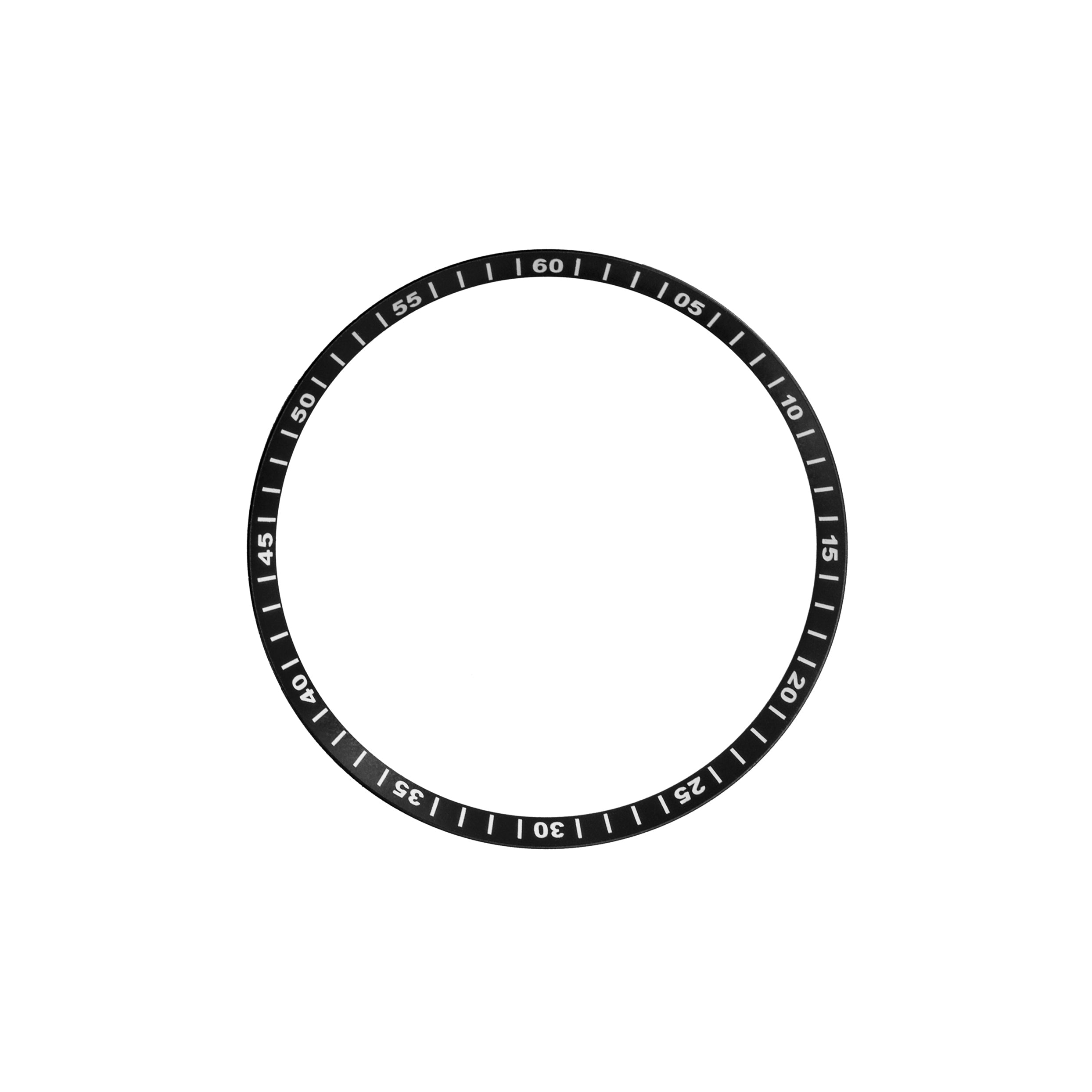 Seiko Mod SKX / SRPD Chapter Ring: Black with White Numeric Markers