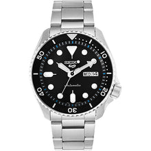 Load image into Gallery viewer, SKX / SRPD Chapter Ring: Black With Light Blue Markers
