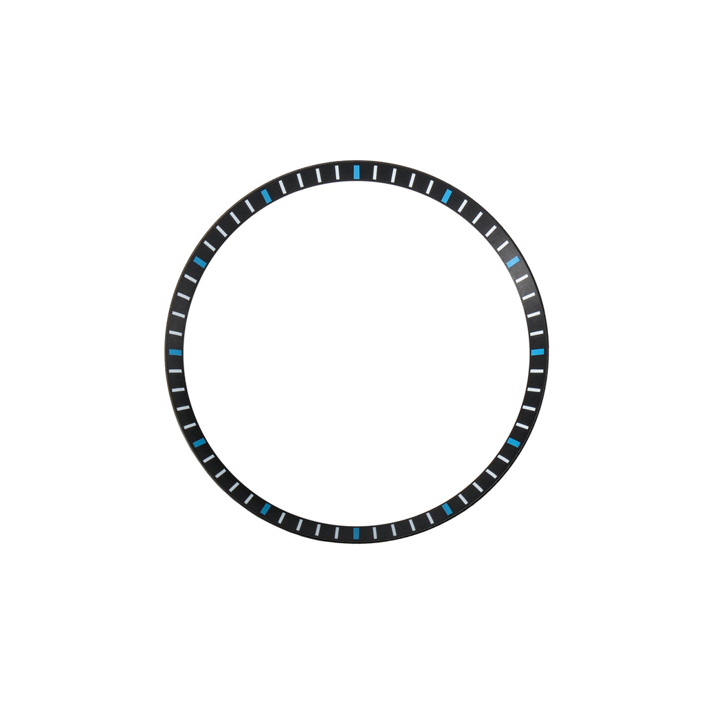 Seiko Mod SKX / SRPD Chapter Ring: Black With Light Blue Markers