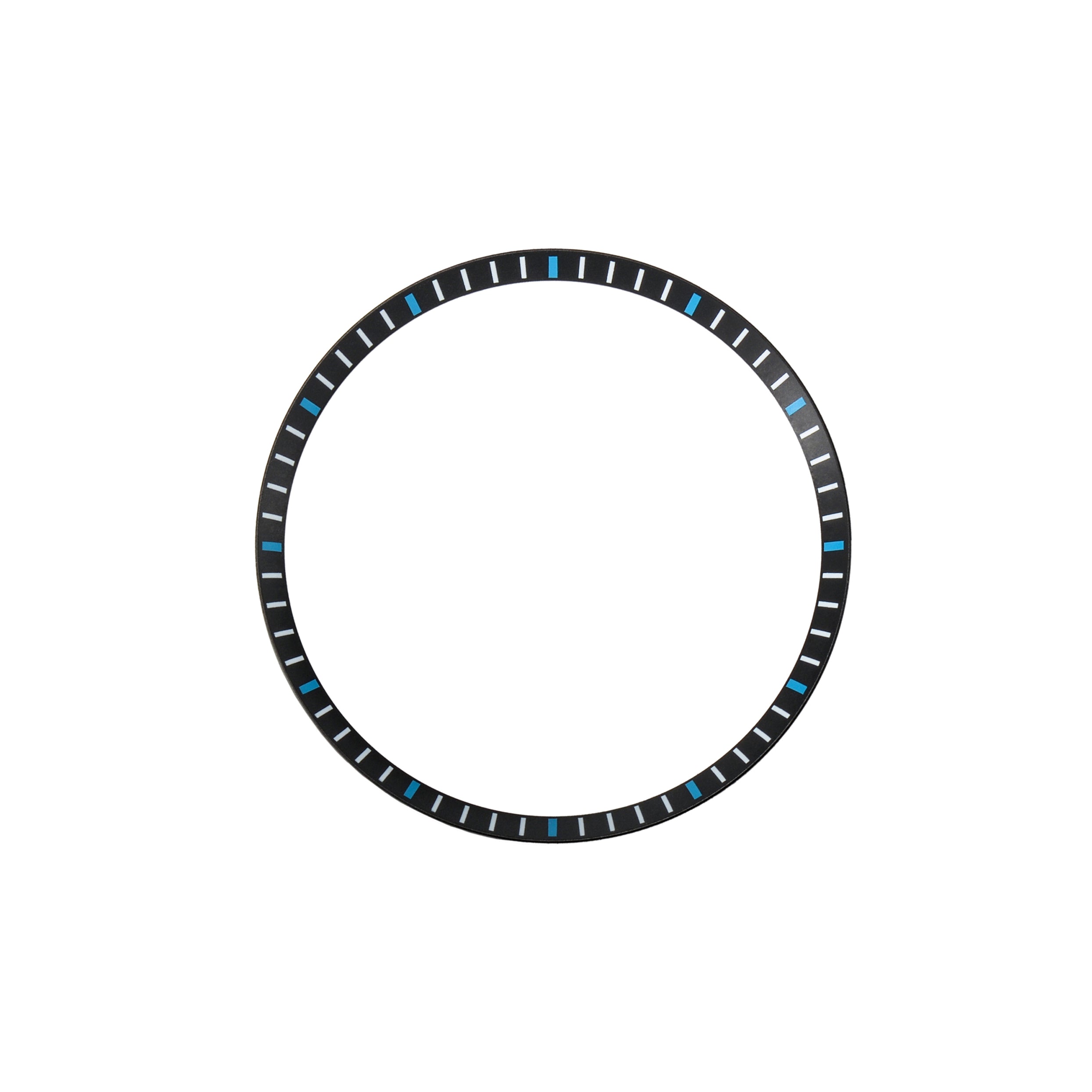 Seiko Mod SKX / SRPD Chapter Ring: Black With Light Blue Markers