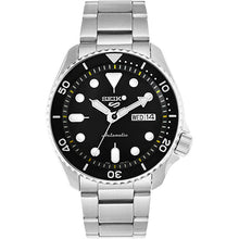 Load image into Gallery viewer, SKX / SRPD Chapter Ring: Black With Yellow Markers
