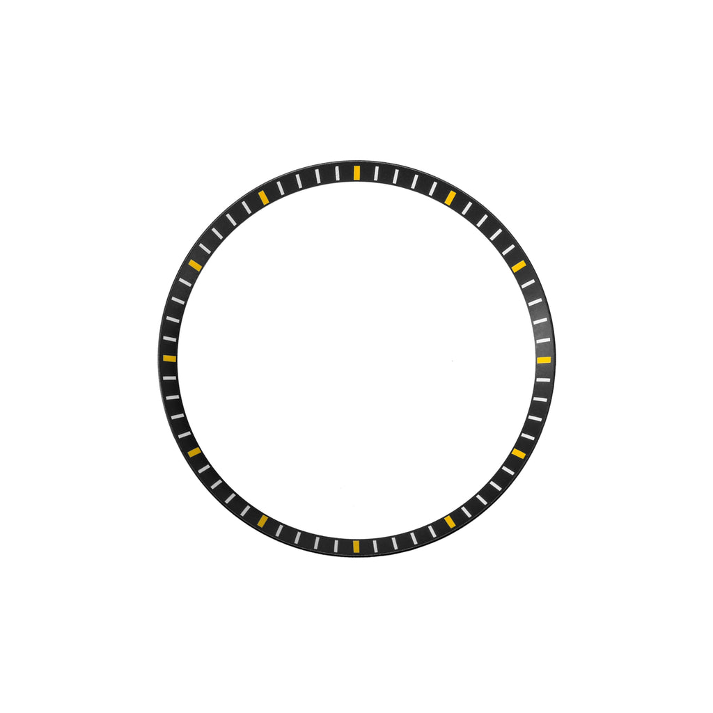 Seiko Mod SKX / SRPD Chapter Ring: Black With Yellow Markers