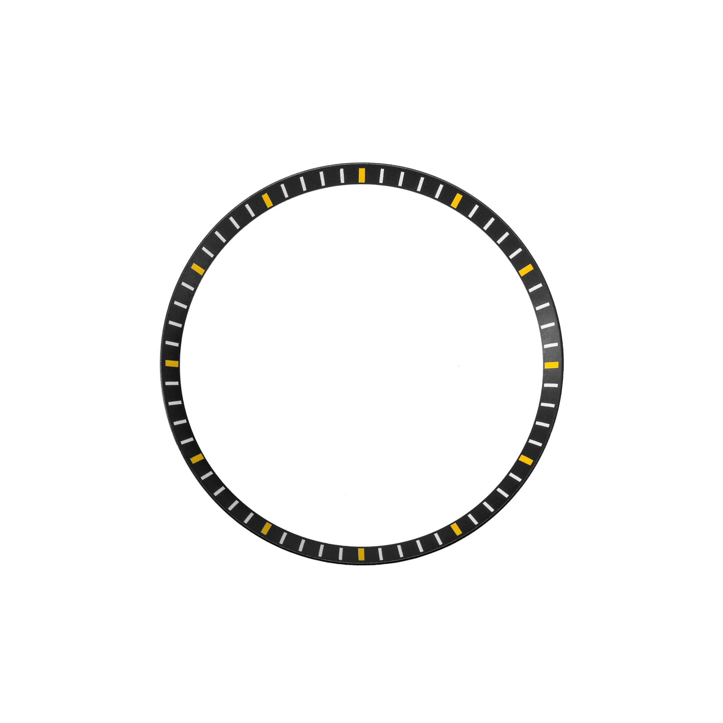 Seiko Mod SKX / SRPD Chapter Ring: Black With Yellow Markers