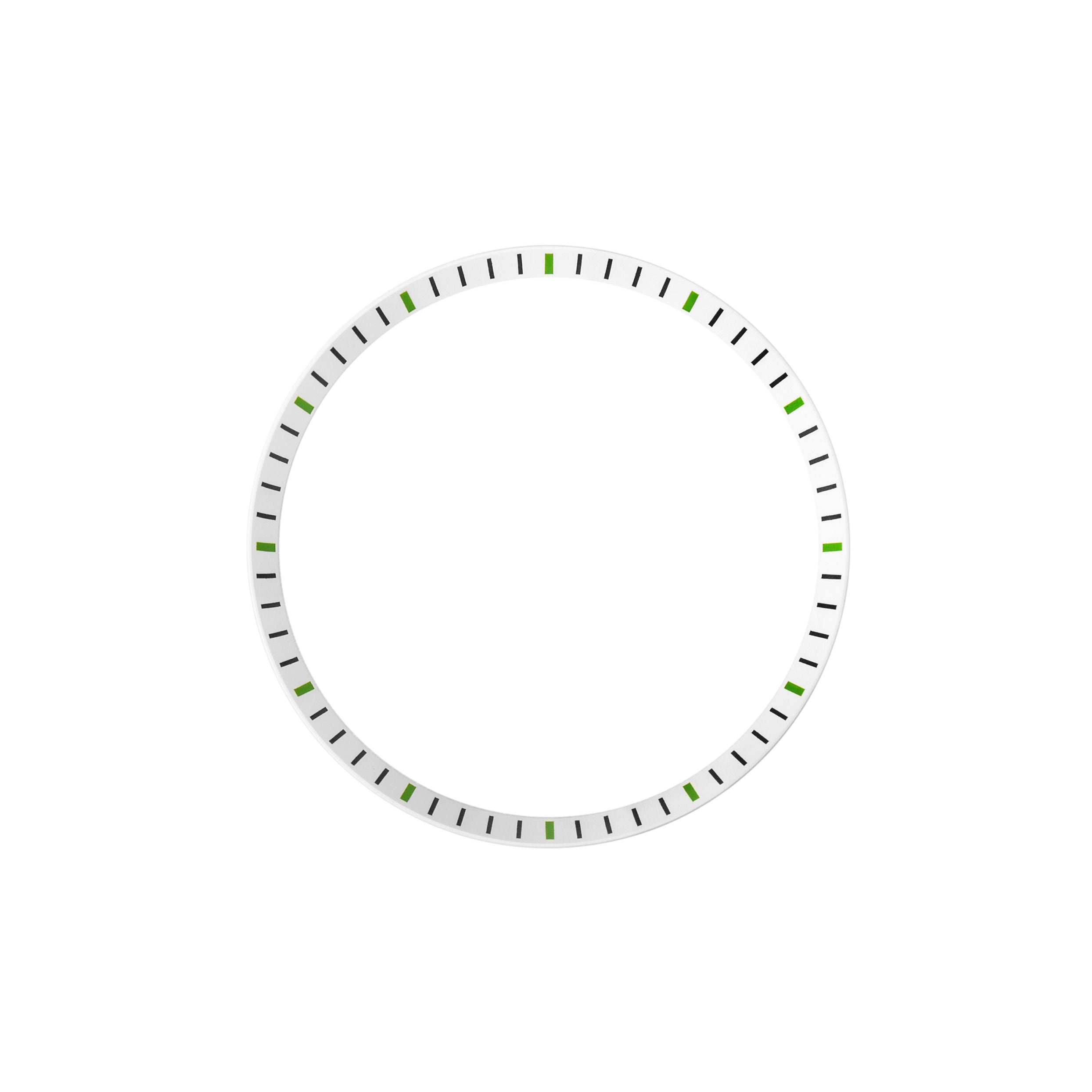 Seiko Mod SKX / SRPD Chapter Ring: White With Green Markers