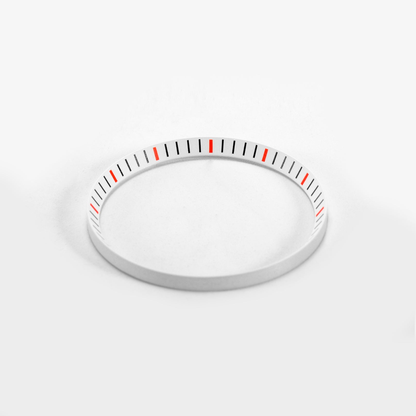 Seiko Mod SKX / SRPD Chapter Ring: White With Red Markers