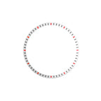 Seiko Mod SKX / SRPD Chapter Ring: White With Red Markers