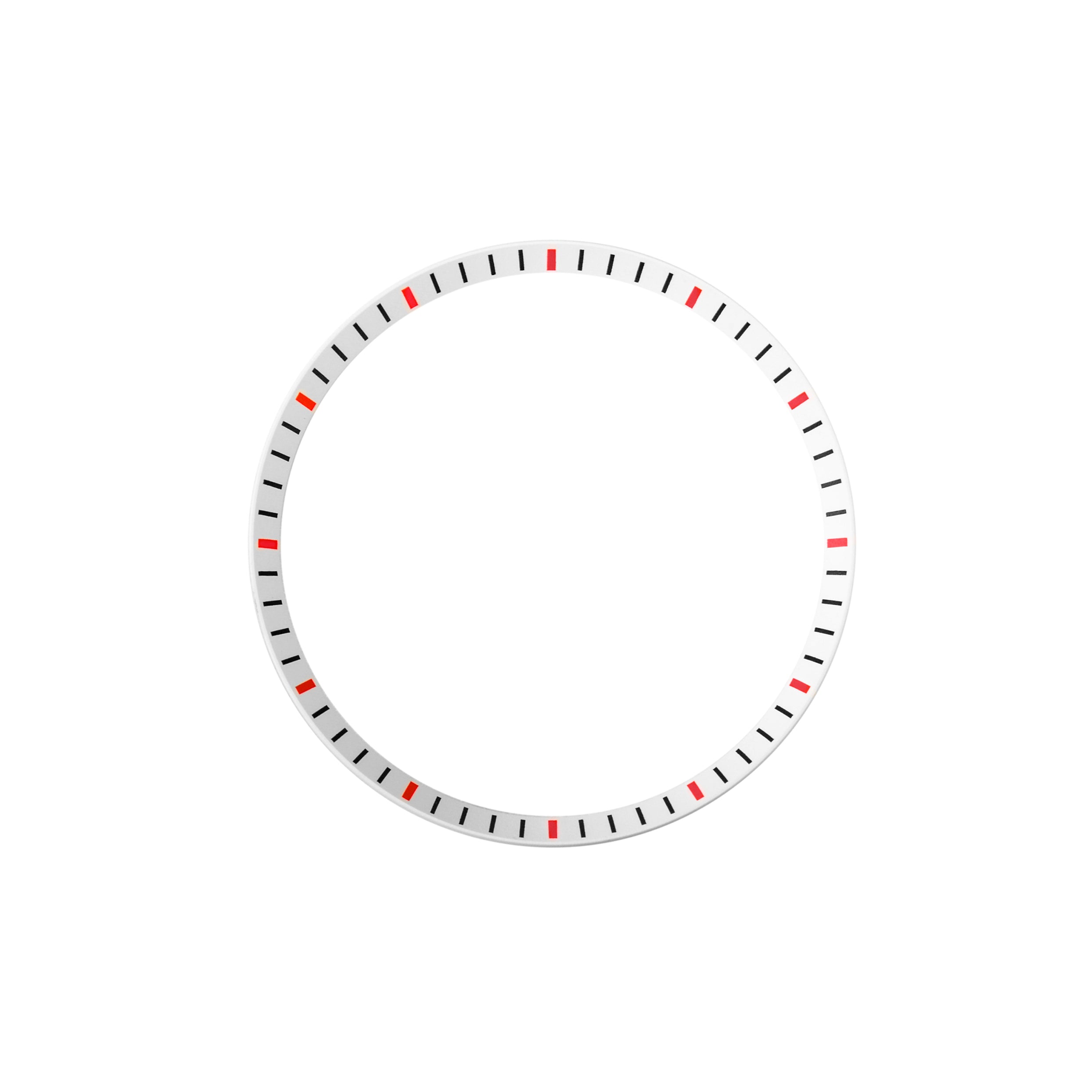 Seiko Mod SKX / SRPD Chapter Ring: White With Red Markers