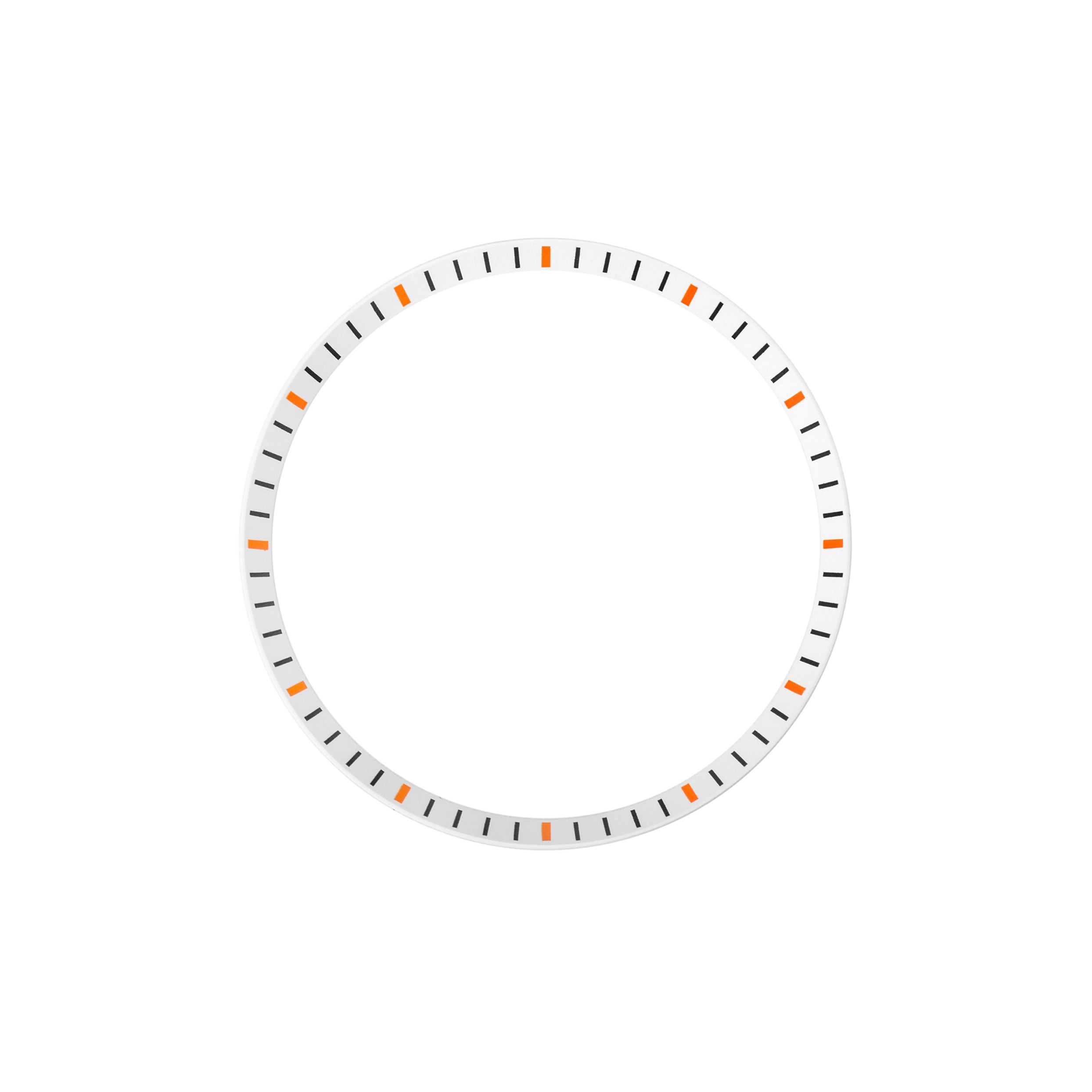 Seiko Mod SKX / SRPD Chapter Ring: White With Orange Markers