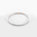 Seiko Mod SKX / SRPD Chapter Ring: White With Orange Markers