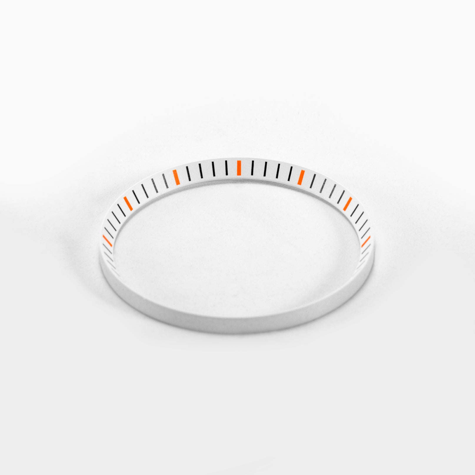 Seiko Mod SKX / SRPD Chapter Ring: White With Orange Markers
