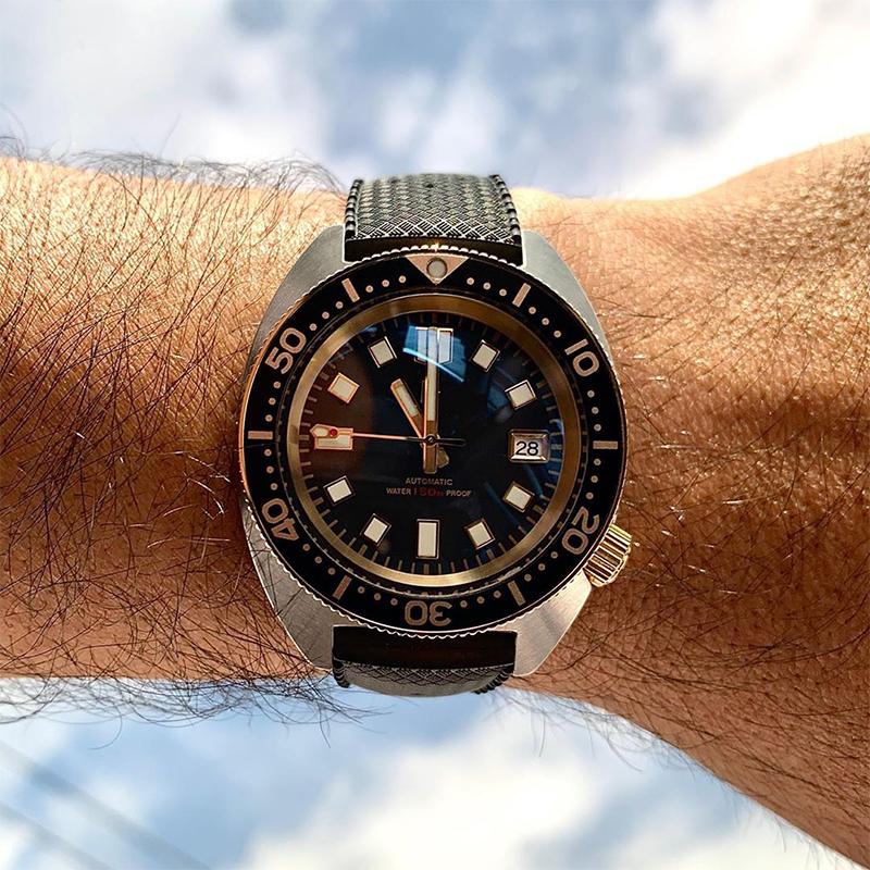 6105 Turtle Watch Hands for Seiko Mod: Gold