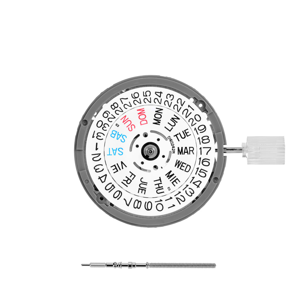 Seiko (SII) NH36A Automatikwerk (3 Uhr) - Spanisch-Englisch