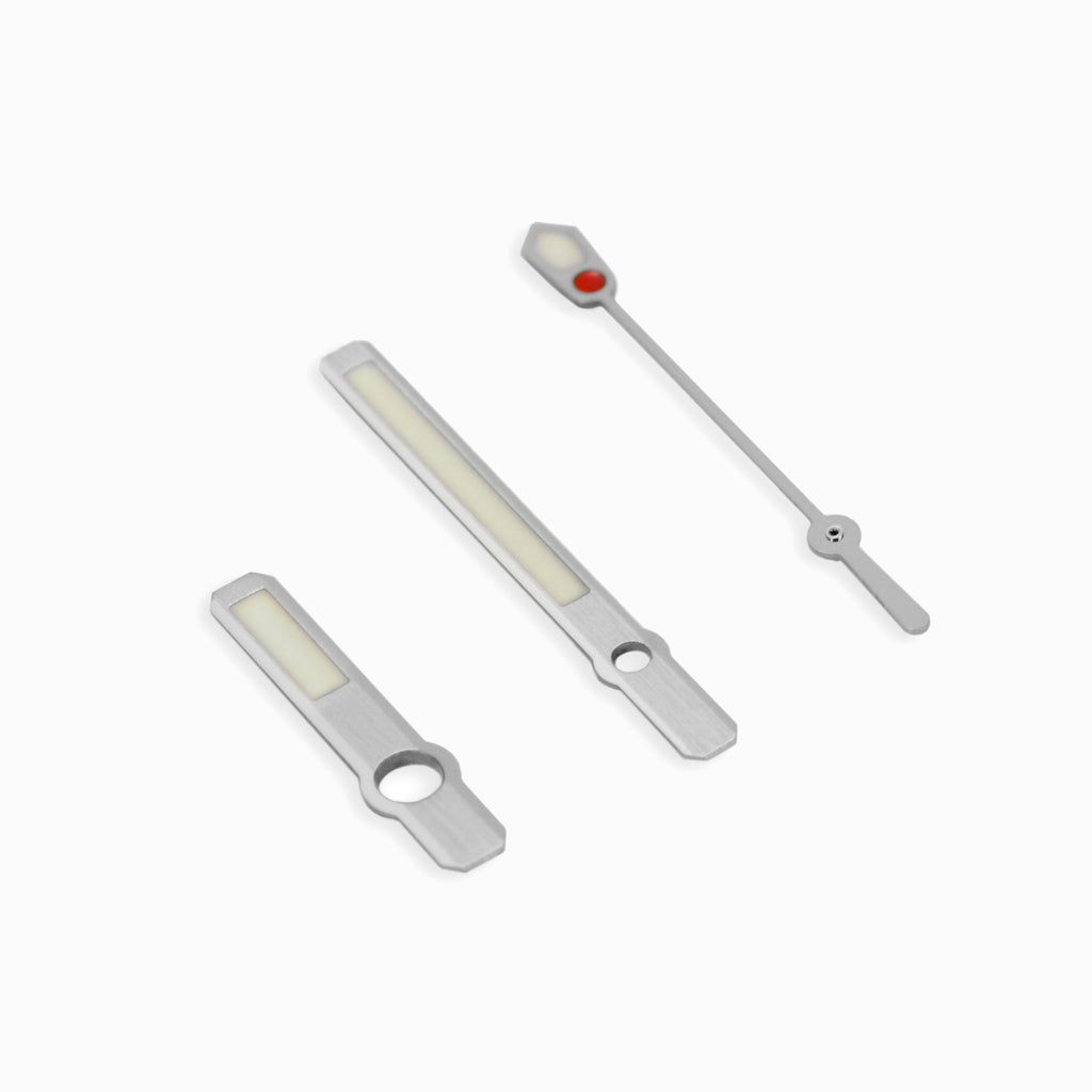6105 Turtle Watch Hands for Seiko Mod: Silver