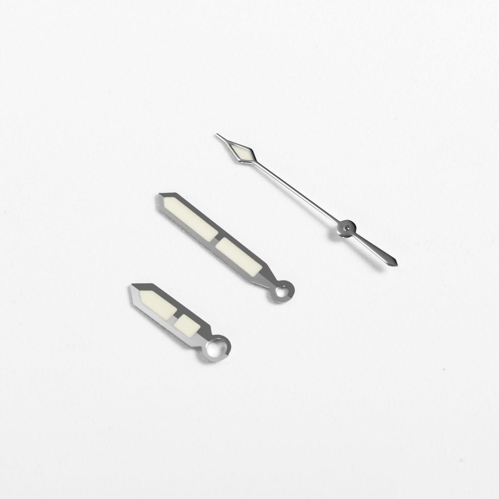 Ladder Watch Hands for Seiko Mod: Silver