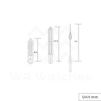 Ladder Watch Hands for Seiko Mod: Black