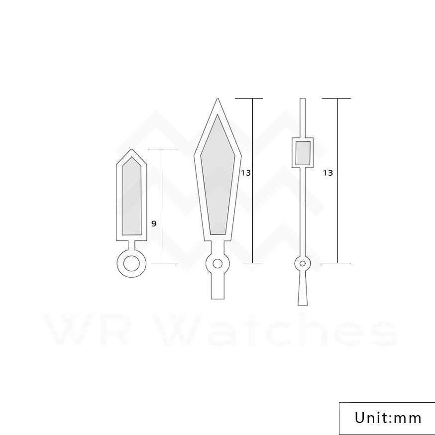 Sword Watch Hands for Seiko Mod: Red