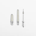 AW1158 Watch Hands for Seiko Mod: Silver