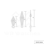 SM600 Watch Hands for Seiko Mod: Silver