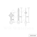 Snowflake Watch Hands for Seiko Mod: Silver