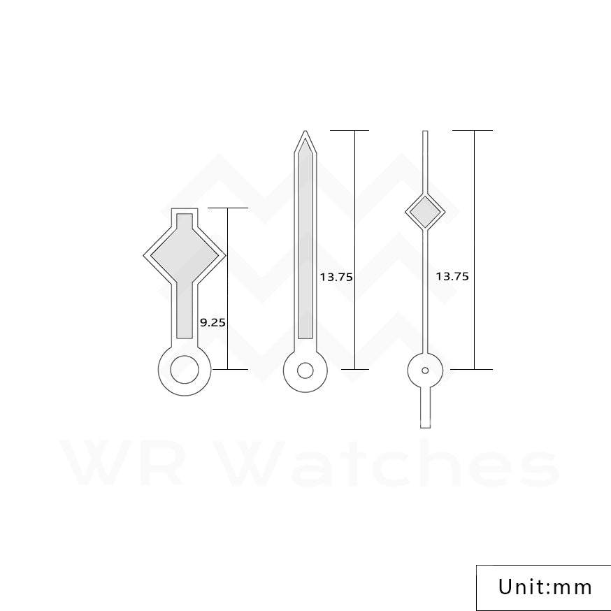 Snowflake Watch Hands for Seiko Mod: Gold