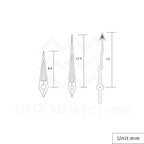 Milgauss Watch Hands for Seiko Mod: Silver