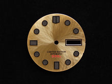 Load image into Gallery viewer, Gold Sunburst Day-date Dial for Seiko Mod

